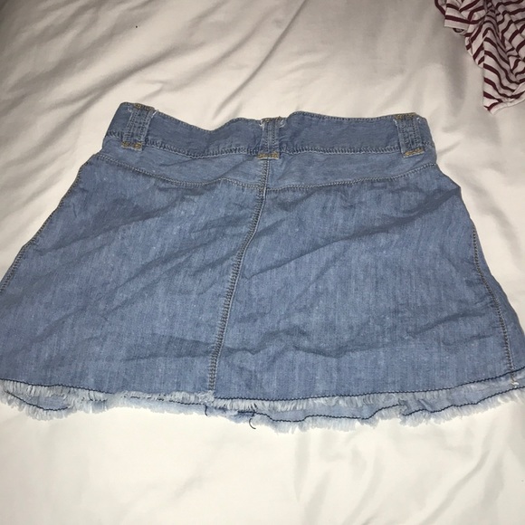 distressed jean skirt - Picture 2 of 2
